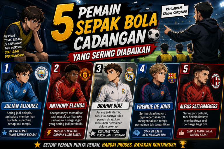 5 Pemain Sepak Bola Cadangan