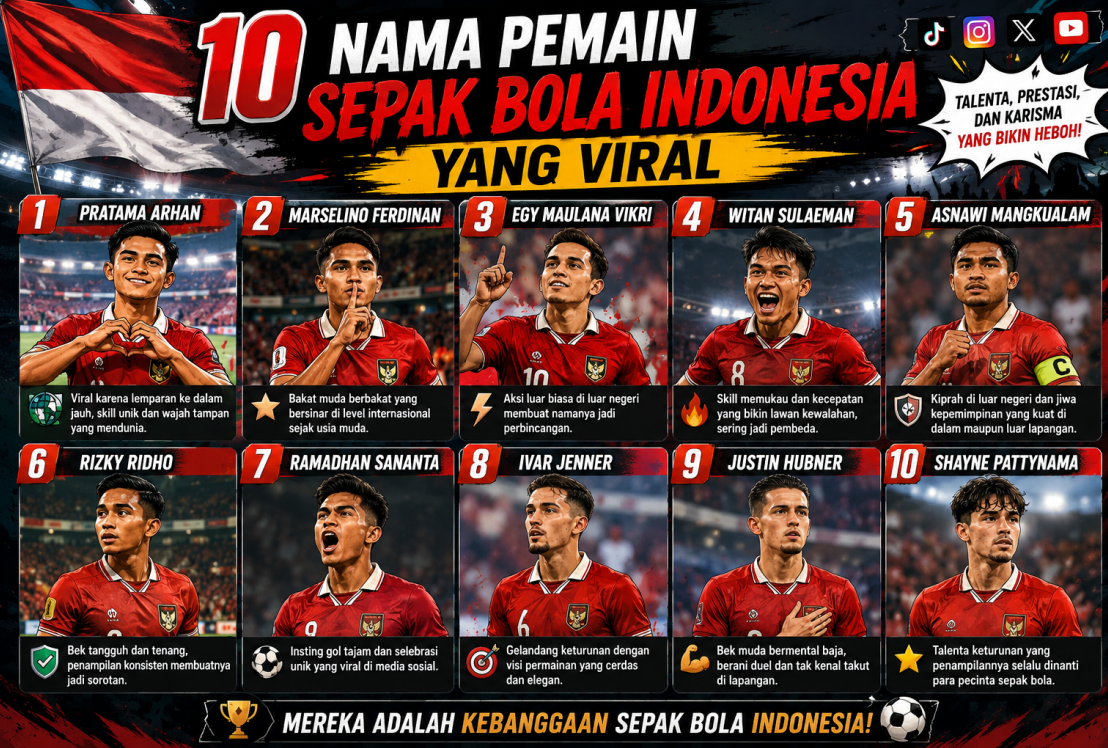 10 Nama Pemain Sepak Bola