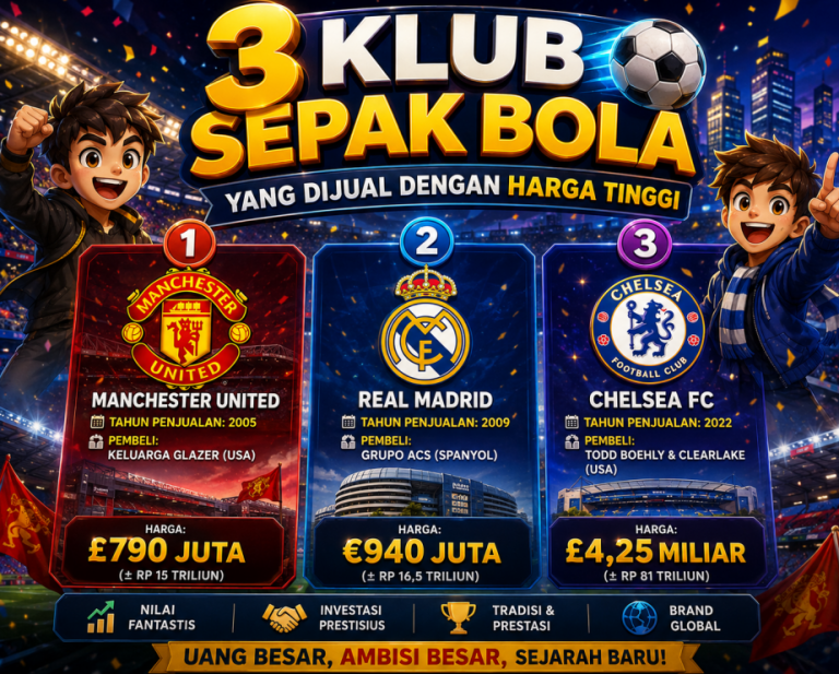 3 Klub Sepak Bola yang Dijual