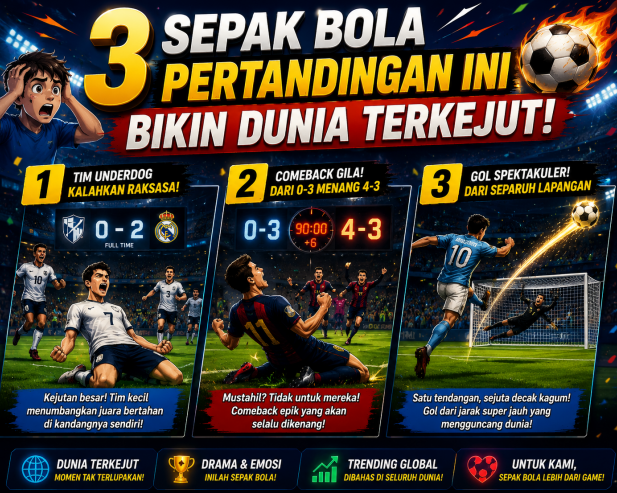 3 Sepak Bola Pertandingan