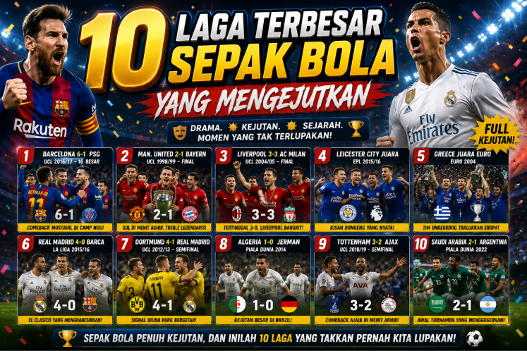 10 Laga Terbesar Sepak Bola